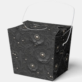 Schwarze Blumen-Spitzen-Look Geschenkschachtel