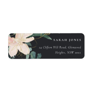 SCHWARZE BLUSH GOLD FLORAL BUNCH WASSERCOLOR ADRES