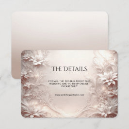 Schwarze Blütenkarte Begleitkarte