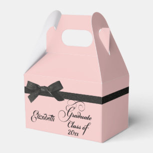 Schwarze Bogen-Band-Rosen-Abschluss-Party-Klasse Geschenkschachtel