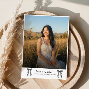 Schwarze Bogen Grad Foto Abschlussankündigung Postkarte