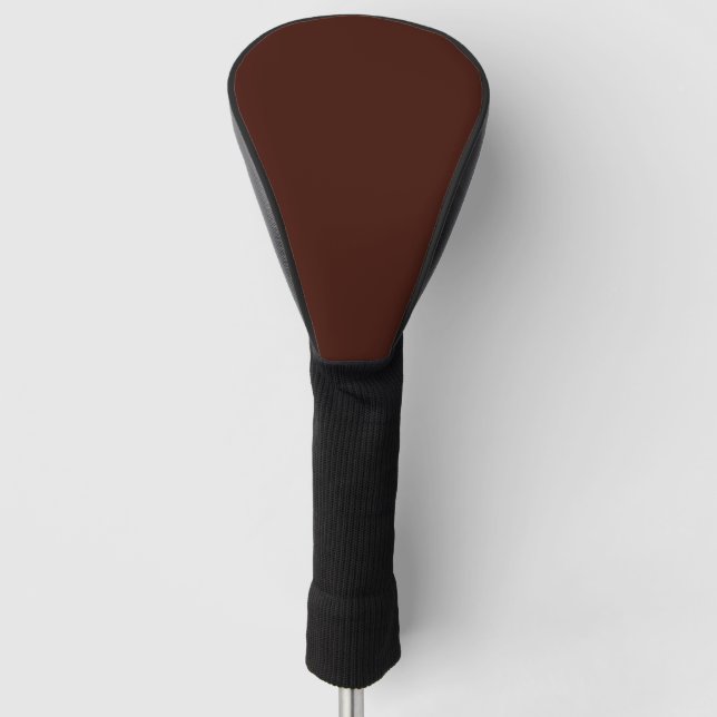 Schwarze Bohne (feste Farbe) Golf Headcover (Vorderseite)