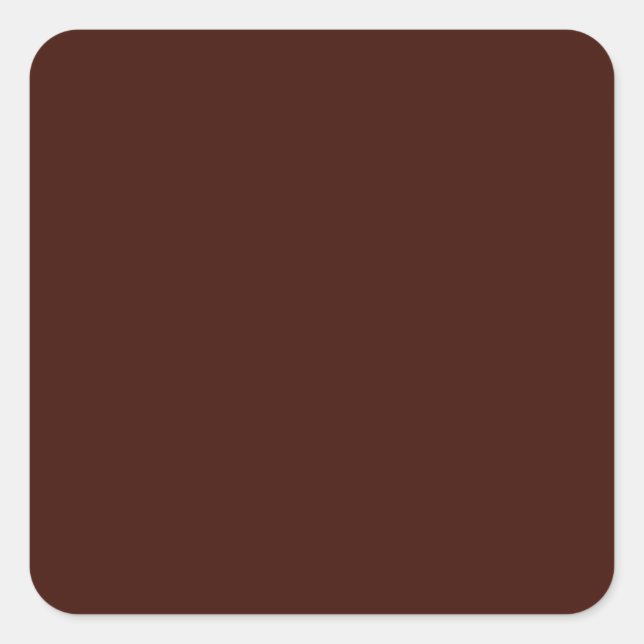 Schwarze Bohne (feste Farbe) Quadratischer Aufkleber (Vorderseite)