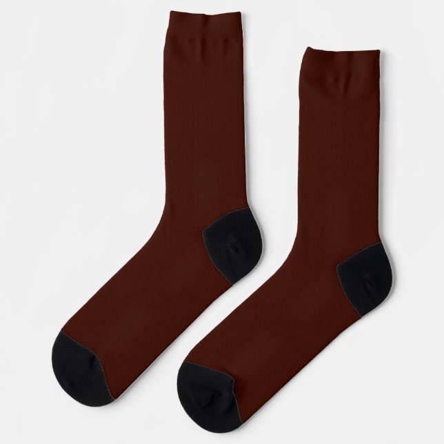 Schwarze Bohne (feste Farbe) Socken (Linkes Detail)