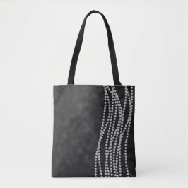 SCHWARZE BOMBRE MIT DIAMOND SEHEN KETTEN STONEN BE TASCHE