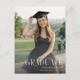 Schwarze Bow Grad Party Foto Abschluss Einladung Postkarte