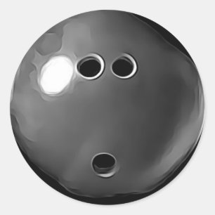Schwarze Bowling-Ball-Sticker Runder Aufkleber