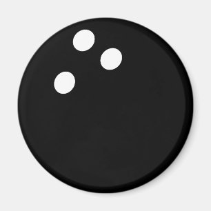 schwarze Bowlingsballikone Magnet