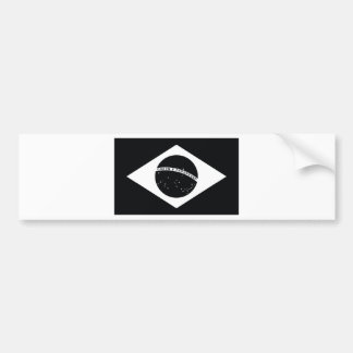 Schwarze Brasilien-Landesflagge Autoaufkleber