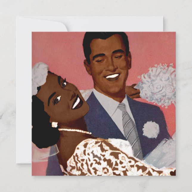 Schwarze Braut Hochzeit Save The Date (Vorderseite)