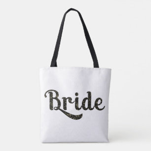 Schwarze Braut im Retro-Stil mit Grafik-Design Mod Tasche