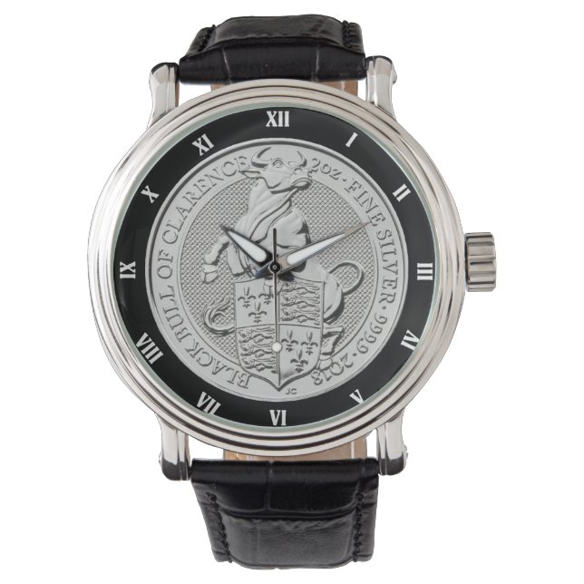 SCHWARZE BULL DER KLARENZEILE ARMBANDUHR (Vorderseite)