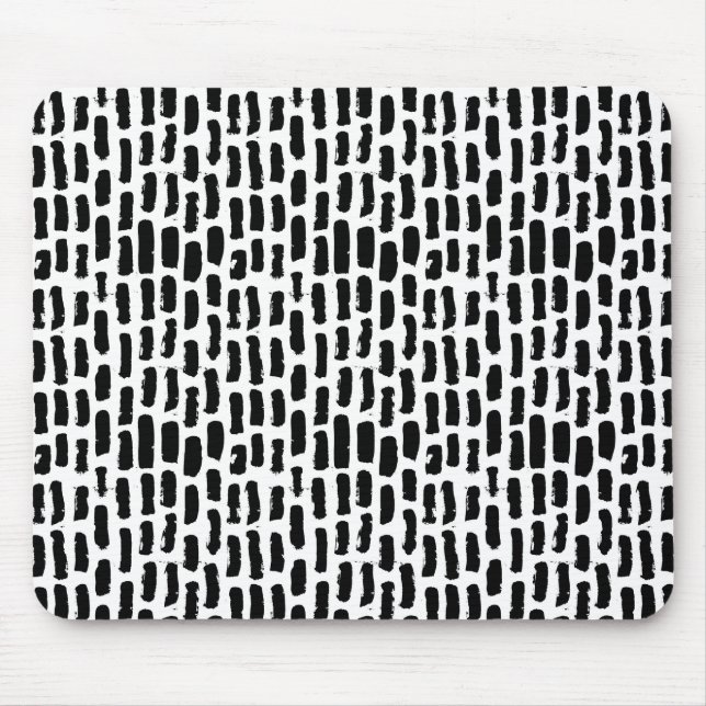 Schwarze Bürste streicht Muster Mousepad (Vorne)