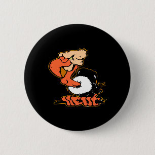 Schwarze Bussard-Cartoon-Tätowierung Button
