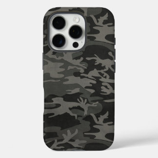 Schwarze Camouflage iPhone 16 Pro Hülle
