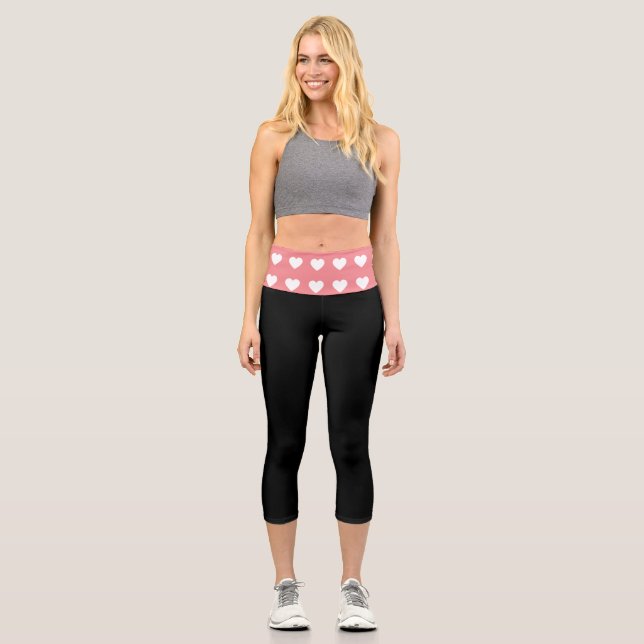 Schwarze Capri Leggings (Vorderseite)
