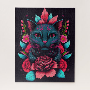 SCHWARZE CAT-BLUME FANTASY JIGSAW PUZZLE