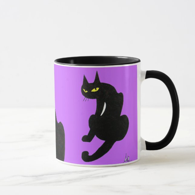 SCHWARZE CAT NINJA Ultra-Violet Lila Tasse (Rechts)