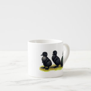 Schwarze Cayuga-Entenküken Espressotasse