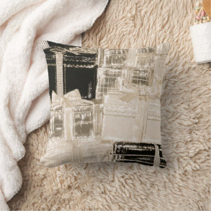 Schwarze Champagner Gold Glam Geschenke Kissen
