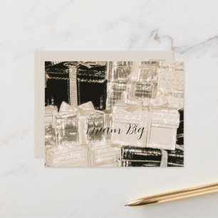 Schwarze Champagner Gold Glam Geschenke Postkarte
