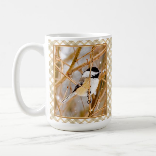 Schwarze Chickade - Original-Foto Kaffeetasse (Links)