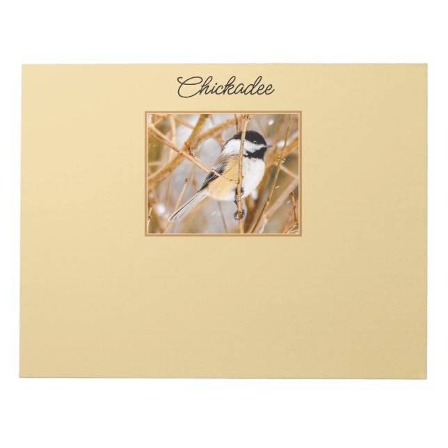 Schwarze Chickade - Original-Foto Notizblock (Vorderseite)
