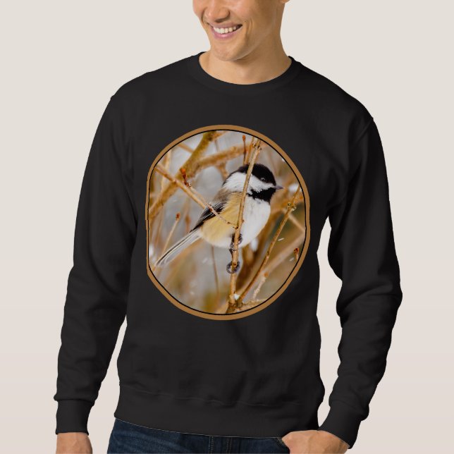 Schwarze Chickade - Original-Foto Sweatshirt (Vorderseite)
