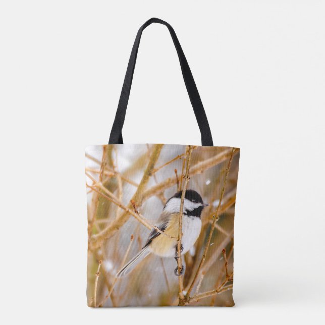 Schwarze Chickade - Original-Foto Tasche (Rückseite)