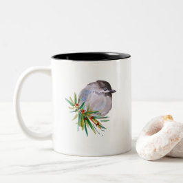 Schwarze Chickadewasser Zweifarbige Tasse