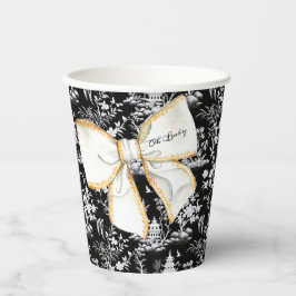 Schwarze Chinoiserie mit Bow Baby Dusche Personali Pappbecher