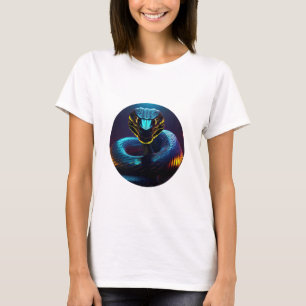 schwarze Cobra Schlange in deinem Gesicht T-Shirt