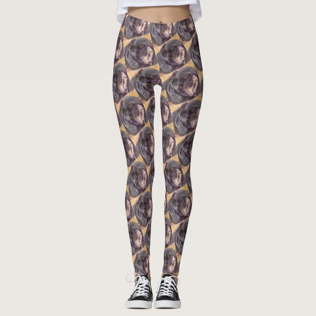 SCHWARZE COCK-A-POO MISCHUNG DER SÜSSE- LEGGINGS (Vorderseite)