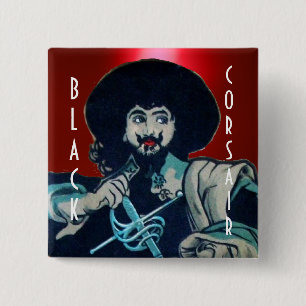 SCHWARZE CORSAIR-Perle rot Button