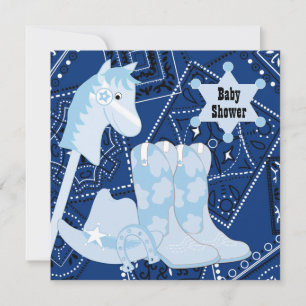 Schwarze Cowboy-Stiefel Baby-Party für blauen Nach Einladung