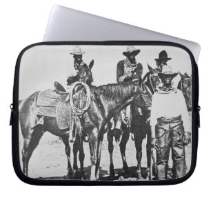 Schwarze Cowboys bei Bonham, Texas, c.1890 (b/w Laptopschutzhülle