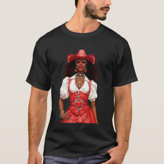 Schwarze Cowgirl Melanin T-Shirt