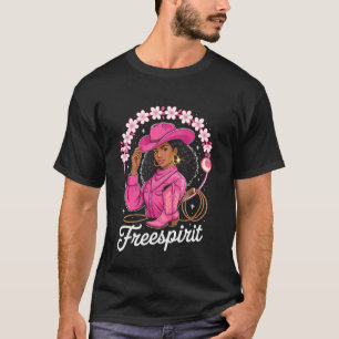 Schwarze Cowgirl Western Rodeo Melanin Schwarze Ge T-Shirt