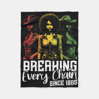 Schwarze Cowgirls Juneteenth - jede Kette sprengen Fleecedecke