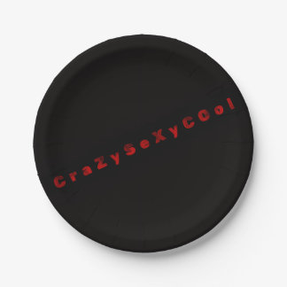 Schwarze CrazySexyCool Themen-Papierplatten Pappteller