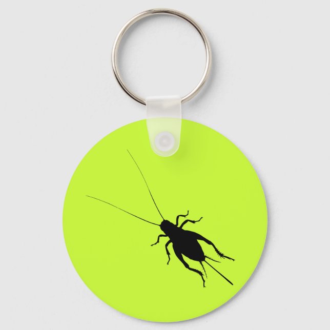 Schwarze Cricket Schlüsselanhänger (Vorderseite)