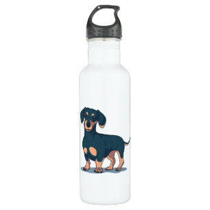 Schwarze Dackel Edelstahlflasche