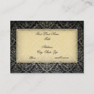 Schwarze Damast-Visitenkarte Visitenkarte