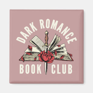Schwarze Dark Romance Buchclub Florale Pink Gesche Magnet