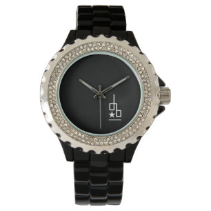 Schwarze DB-Logo-Uhr Armbanduhr