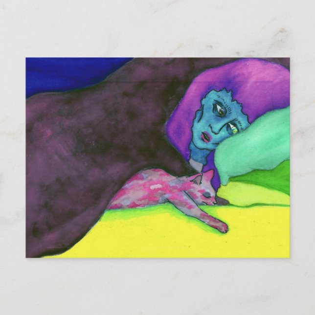 Schwarze Decke 2 Postkarte (Vorderseite)