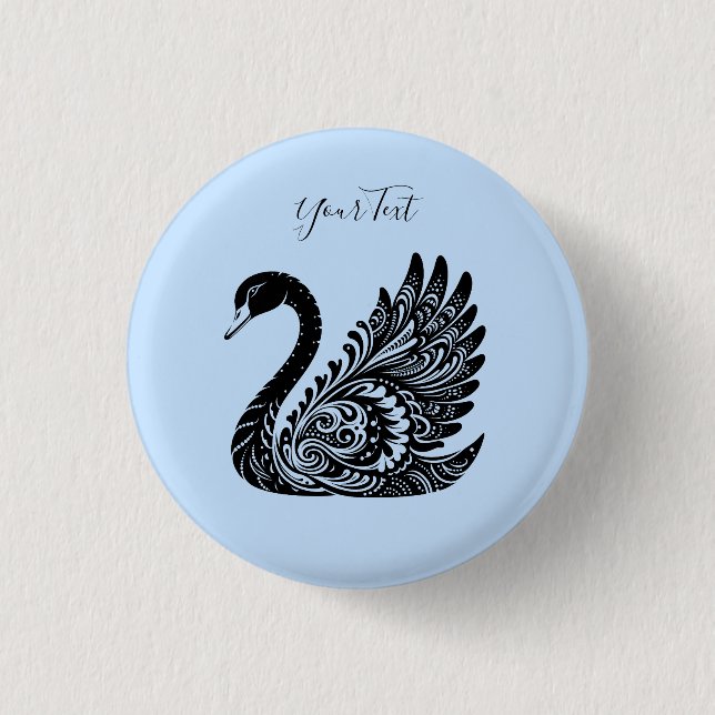 Schwarze Dekorationstaste Button (Vorderseite)
