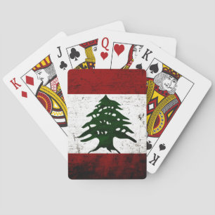 Schwarze der Schmutz-Libanon-Flagge Spielkarten