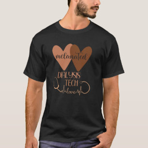 Schwarze Dialyse Tech Melanated Woman Black Histor T-Shirt