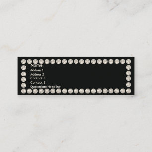 Schwarze Diamanten - dünn Mini Visitenkarte